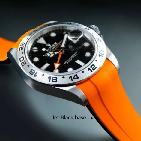 Orange-and-Black-Rubber-Strap-for-Rolex-Explorer-II-42mm-226570